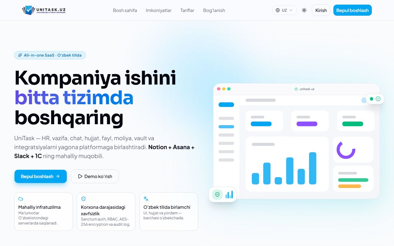 UniTask — SaaS platforma